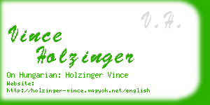 vince holzinger business card